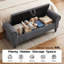 Banc de rangement rembourré de 55 po en velours côtelé pour l'extrémité du lit, banc avec rangement pour grand lit-122268051-130668668