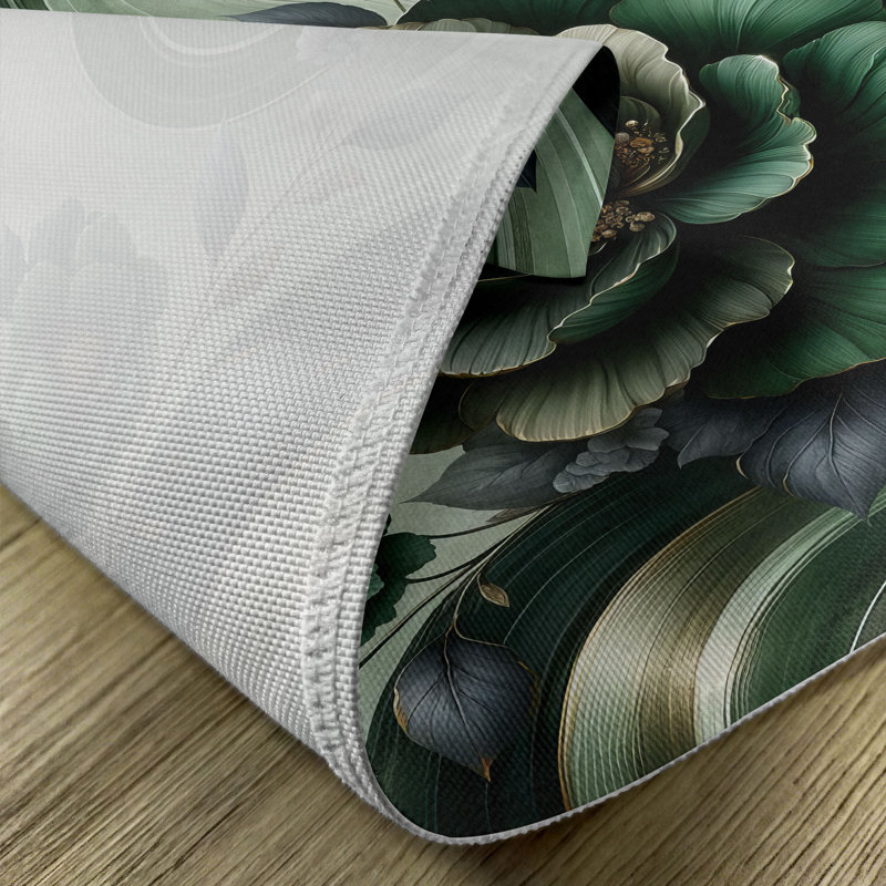 Ensemble de 4 napperons vert foncé Ambesonne