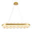 Lustre moderne en laiton doré glamour à DEL moderne, luminaire suspendu moderne à intensité variable 3000K pour îlot de cuisine