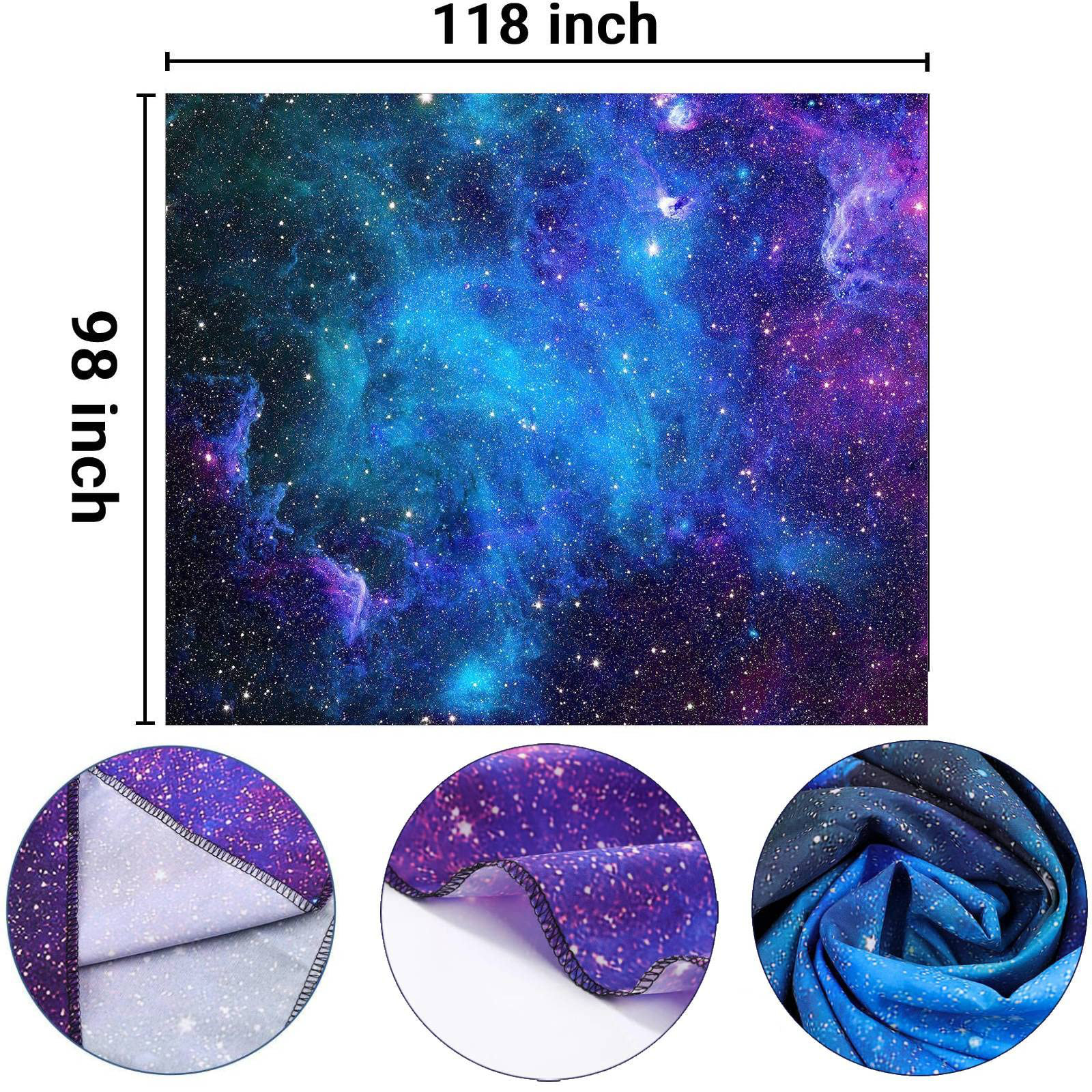 Ivy Bronx Extra Large Galaxy Space Tapestry For Bedroom Aesthetic 118 ...