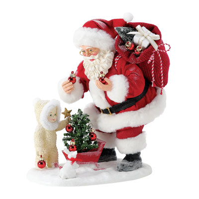Figurine de père Noël et de bébé Ajout de Sparkle possible de Dreambabies possible 10,5 pouces