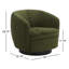 Fauteuil demi-tonneau pivotant rembourré Marcy-101378031