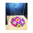 Pink Multicolored Shapes Woven Base Modern Decorative Rug-1257273587