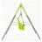 Indoor Outdoor Baby Swing with A-Frame Metal Stand, Toddler Safety Swing Seat with Harness, Compact Baby Swing Set for 6 Months to 2 Years Old