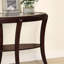 Console 1 pièce Espresso / Cerisier foncé Canapé traditionnel avec tablette de rangement en verre trempé de 5 mm