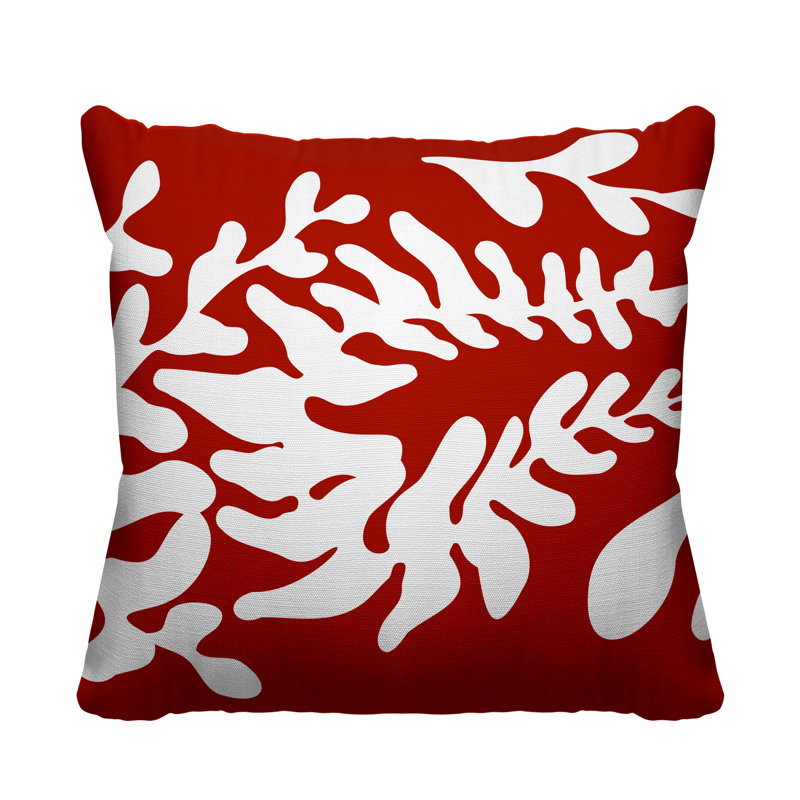 Housse et insert de coussin extérieur carré Garrison, L 17 po x H 17 po, Rouge