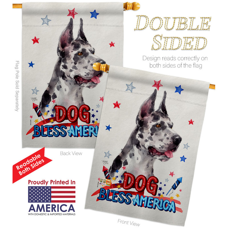 Drapeau de maison patriotique en polyester 3 faces 2 x 2 pi