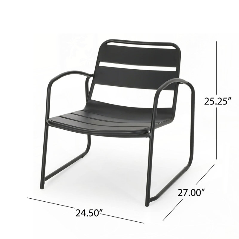 Charming Patio Table and Chairs Set for Ultimate Relaxation, Matte Black