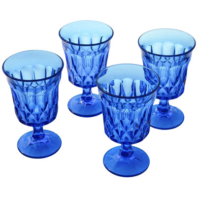 Ensemble de 4 verres en verre soufflé à la main Mid Mid Century Century