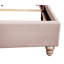 Lit tapissier beige - grand, velours aspect transitionnel élégant, grand beige, velours, base