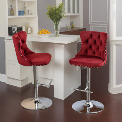 Stormstown Upholstered Adjustable Height Counter Stool
