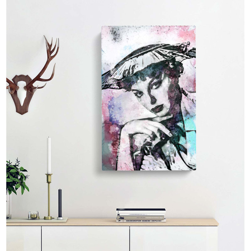 Joan Collins In Abstract - Wrapped Canvas, 50cm H x 35cm W x 3cm D