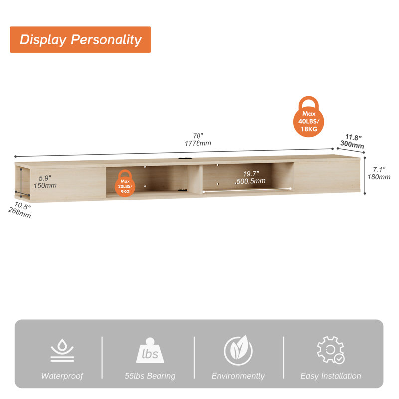 WAMPAT Desk And Floating Bookcase Set