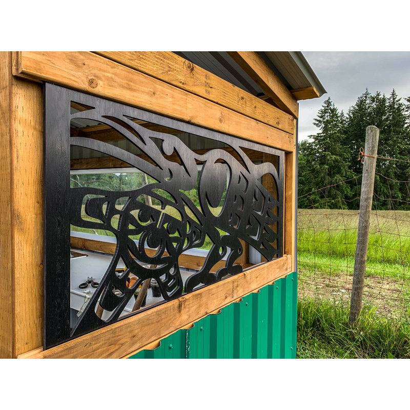 Écran d'intimité décoratif en PVC Ravens Call 2 pi x 4 pi