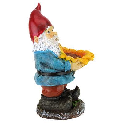 Sunflower Sammy Gnome Statue