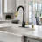 Pull Down Kitchen Faucet with Single Handle and Deck Plate-66096654