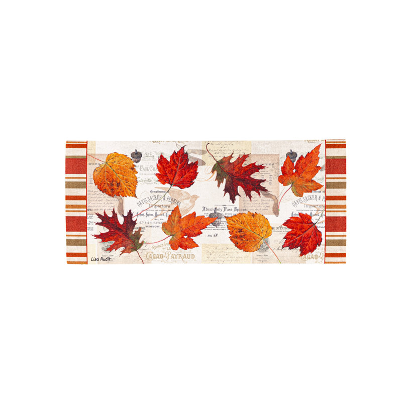 Paillasson antidérapant d'automne 22 po x 10 po Sassafras