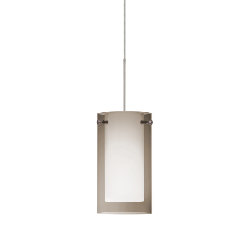 Morena 1 - Light Single Pendant, Halogen, Satin Nickel, Smoke