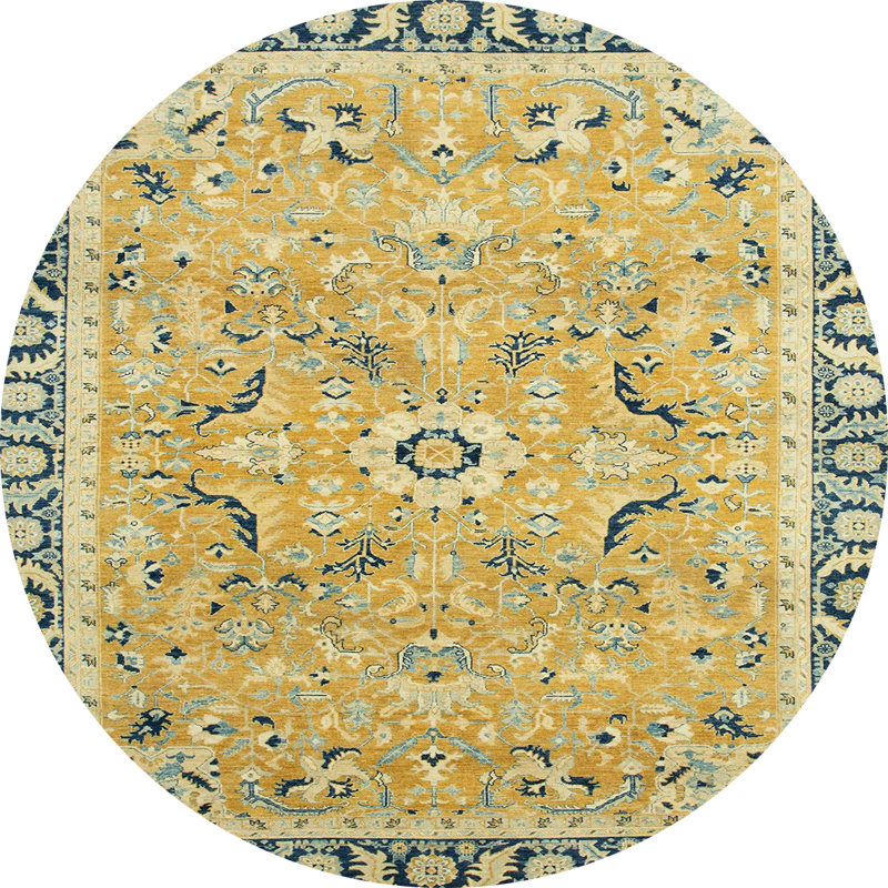 Abstract Indoor Rug, Round 4'