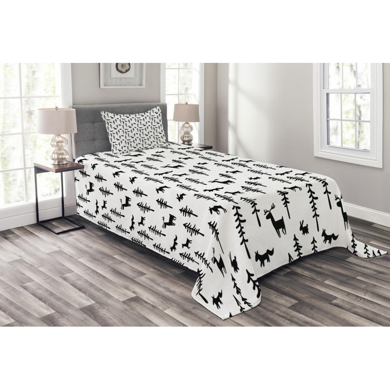 Rustic Polyester Coverlet, Twin Coverlet + 1 Sham