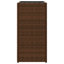 Garden Planters 2 Pcs Brown Poly Rattan-441172061