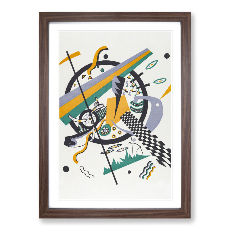 Small Worlds IV by Wassily Kandinsky - Single Picture Frame Print on Wood, 48cm H x 36cm W x 2cm D, Walnut Framed