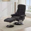 Fauteuil inclinable de massage en chenille avec repose-pieds en tissu-494235192-486271554