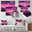 Mauve azur, espace désertique II - désert, art mural en métal-1254454819