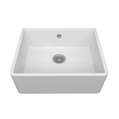 Terralife 475mm W Single Bowl Ceramic Kitchen Sink