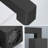 Matte Black Bathroom Faucet With 2 Handles - Waterfall Spout For Sink Pop Up Drain Assembly And Supply Hose 8 2 Design 8-Inch Vanity Tap-121679407