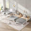 Lit simple superposé simple au-dessus de simple et triple pour 3 personnes, structure de lit superposé en métal, blanc