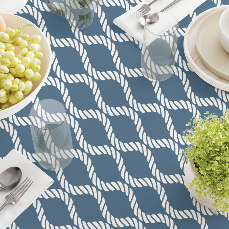 Erskine Geometric Tablecloth, 104" L x 60" W