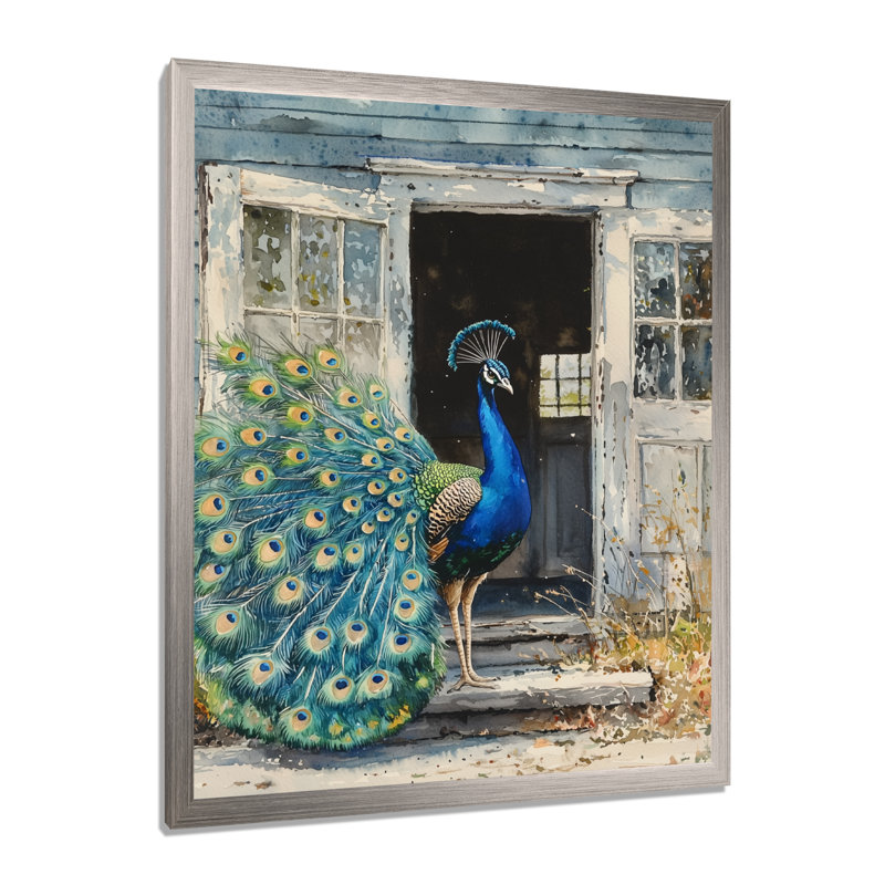 Hutzler - Animaux, art mural, salon, H 32 po x l 16 po, Reproduction encadrée d'une seule photo, Argent argent
