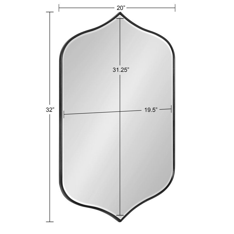 Tyla Modern Framed Accent Wall Mirror, Black