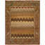 Hand Knotted Wool Chevron Area Rug-1456968125