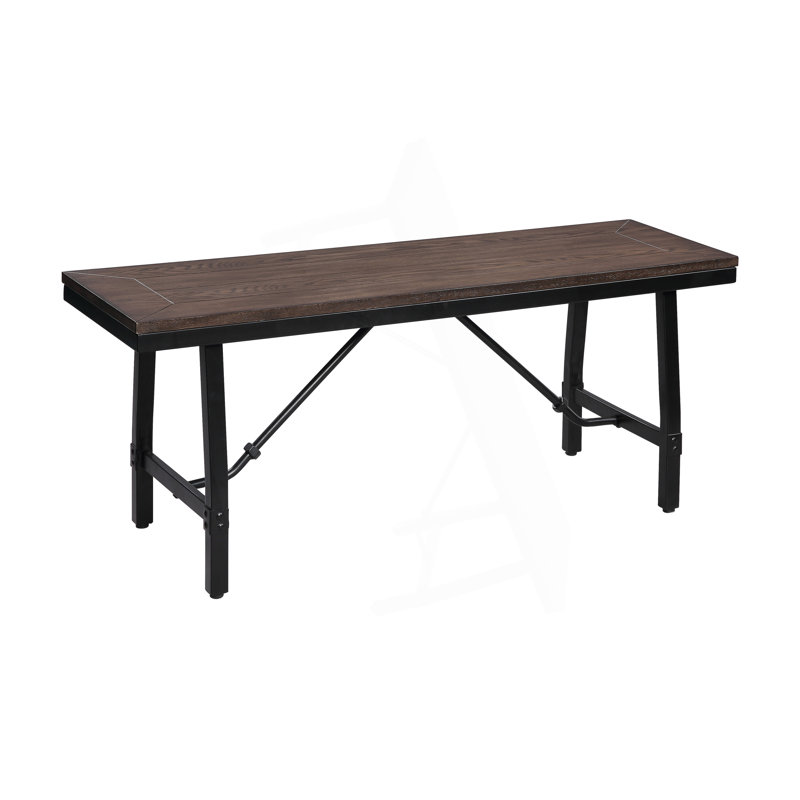 Banc de style industriel sans accoudoirs, banc de chambre à coucher