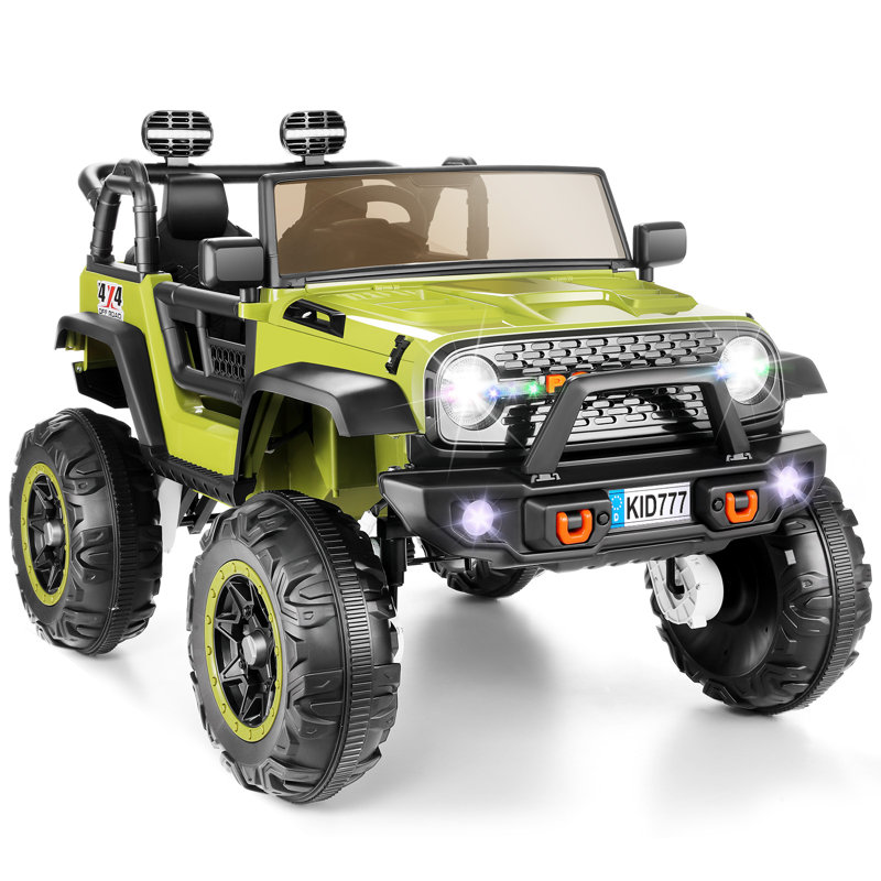 24V 2-Seater Kids Ride on Truck Electric Car with Remote Control and Bluetooth, Green
