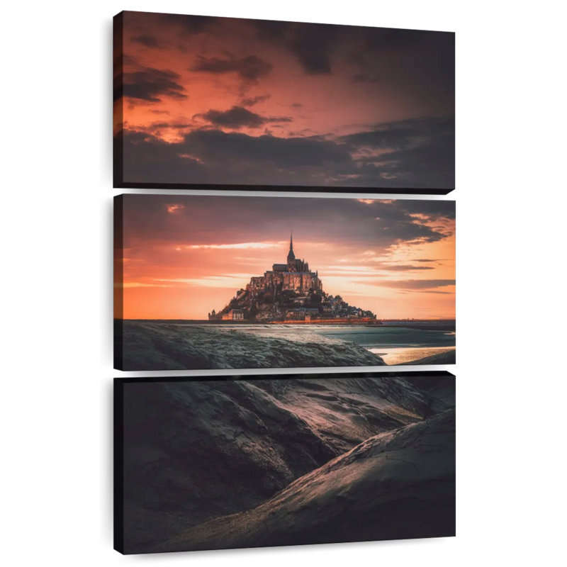 Adella enchanteur Mont Saint Michel, H 50 po x l 32 po