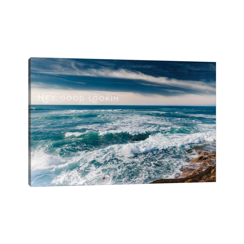Coucher de soleil sur les falaises de San Diego par Bethany Young, impression sur toile tendue, H 18 po x l 26 po x P 1,5 po