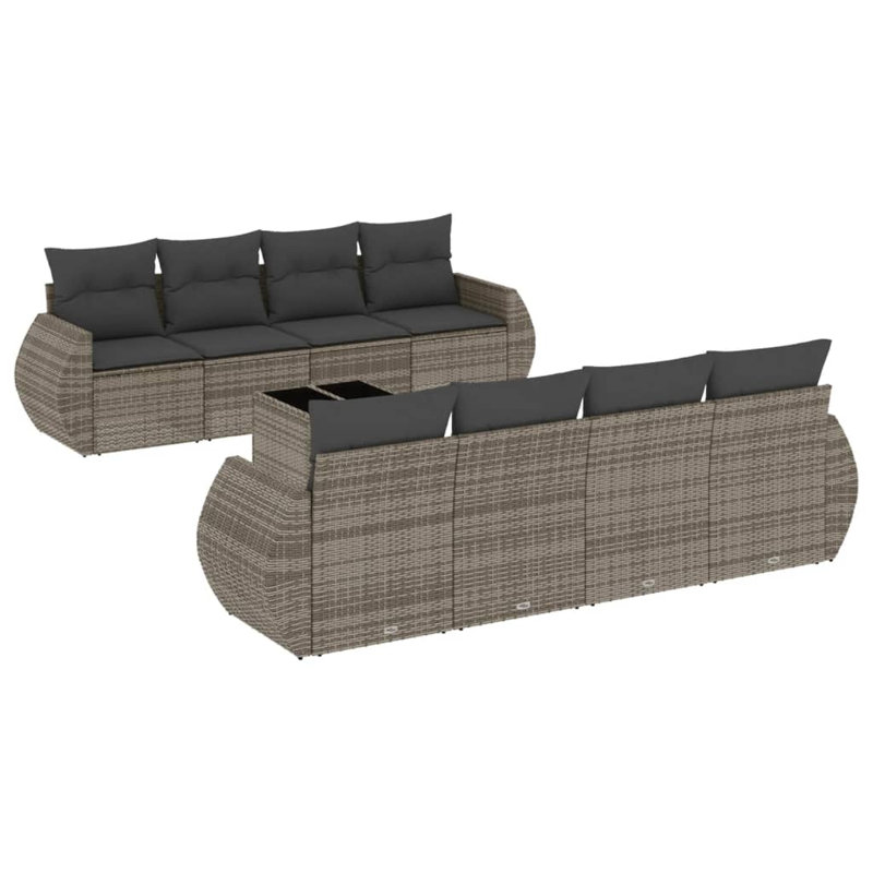 Ensemble de canapé de jardin Vidaxl gris