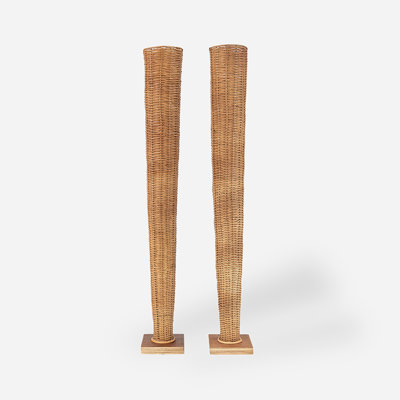 Elle Rattan Floor Vases