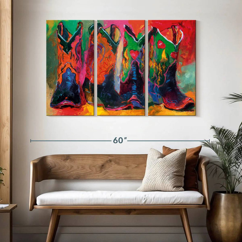 Lelar Boots, 32" H x 50" W