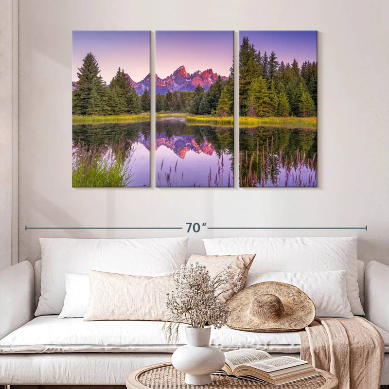 Alvord Grand Tetons River Reflection, 32" H x 50" W