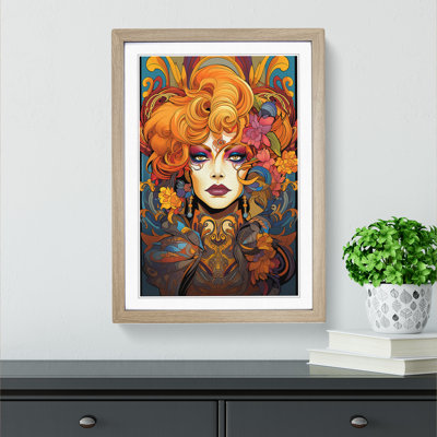 Drag Queen Nouveau - Single Picture Frame Print on Wood