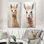 Minimalisme grunge Alpaca Portrait - Alpacas, ensemble de 2 reproductions d'art en métal