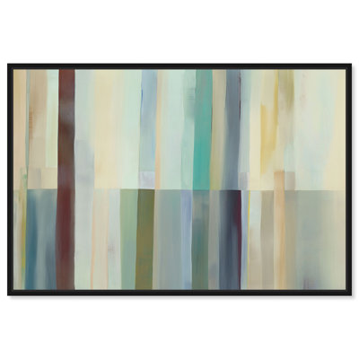 Prismatic Bars I Framed Canvas Print Office Wall Decor by Art Remedy, Black Frame, 24 x 16