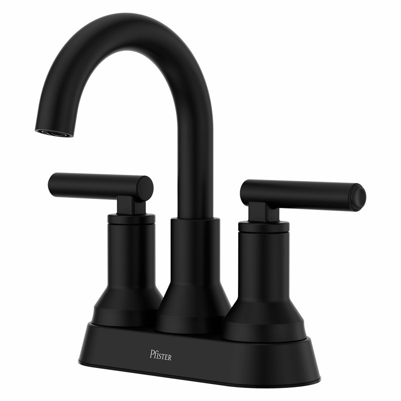 Capistrano Centerset Bathroom Faucet with Drain Assembly, Spot Defense Matte Black
