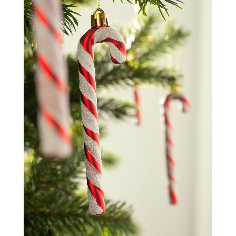 5.51cm Striped Plastic / Acrylic Bauble