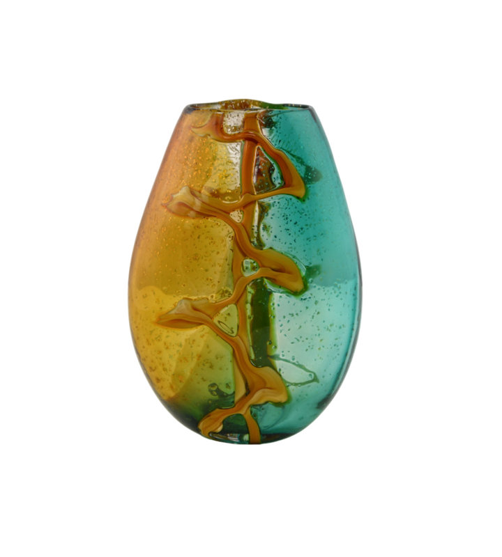 Vase en verre 10,5 po Ombre