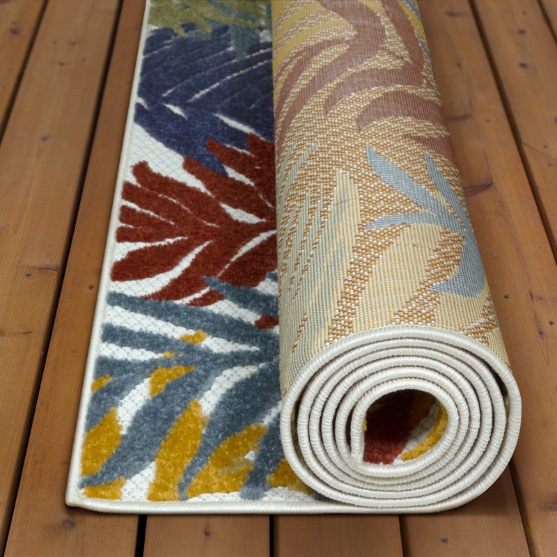 Floral Indoor Area Rug in Multicolor, Rectangle 7'10" x 10'
